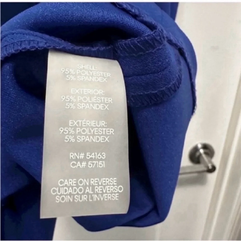 💙 NWT! Blue CALVIN KLEIN Sleeveless Knotted Cut-Out Crew Neck Dress - Size 10 - Picture 5 of 8